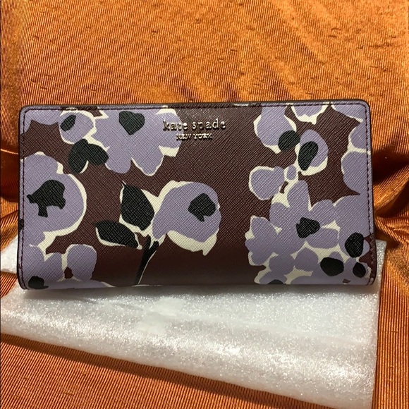 NWT 🔥 Kate spade large slimbifoldwalletCameronwildflower - Picture 10 of 12